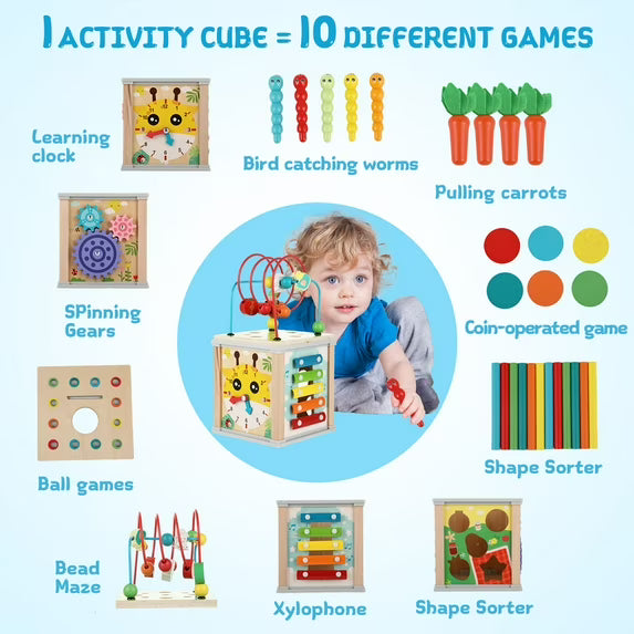Cubo de Actividad de Madera