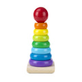 Apilador Arcoíris Anillo de Madera Juguete Educativo, 18+ Meses
