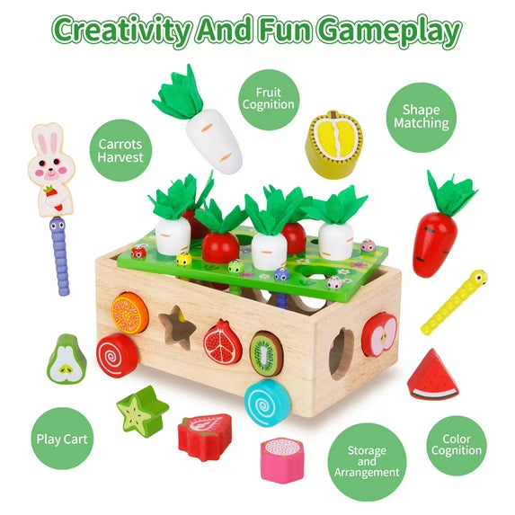 Juego de Aprendizaje Preescolar de Madera de Habilidades Motoras Finas